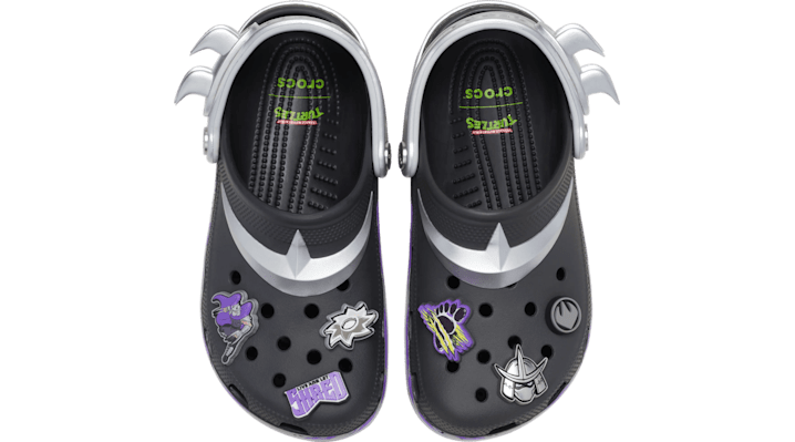 Crocs Mens TMNT Shredder Classic Clogs - Shoes - Purple / Grey / Black Size 9.0
