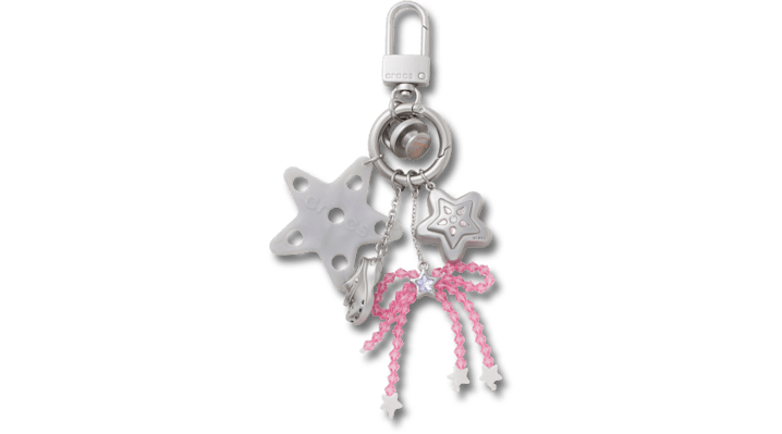 Stars and Beaded Bow Bag Charm