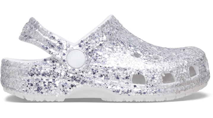 Crocs Toddler Classic Dazzle Glitter Sabots Enfants Cocoa Crème - vue 2
