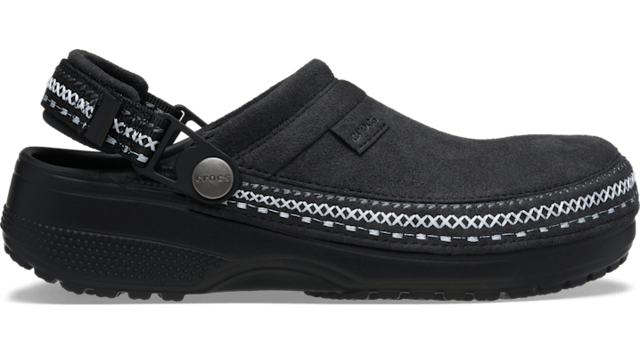 Crocs Crafted Vegan Suede Stitch Sabots Unisex Black