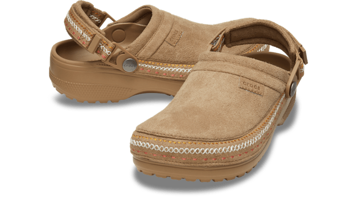 Crocs | Unisex | Crafted Vegan Suede Stitch | Clogs | Sepia | - 214048-2EY