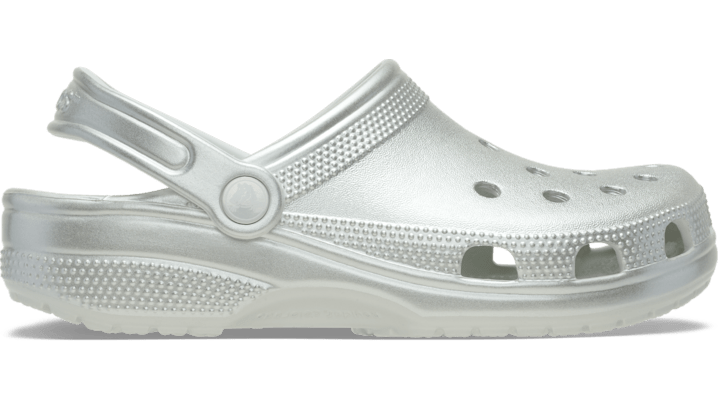 Crocs Little Kids' Tinted Metallic Classic Clogs from Finish Line - Silver