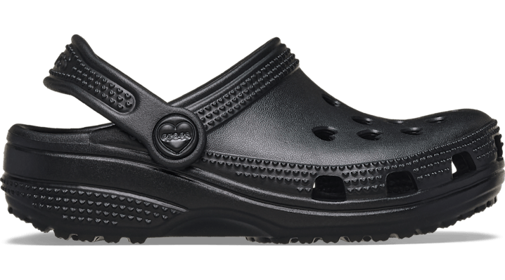 Crocs Toddler Classic Hearts Cut Out Sabots Enfants Black 25