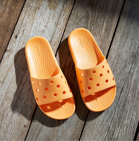 orange croc slides