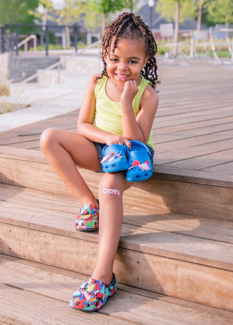 Bubble Block Crocs, Multi-Colored Sandals