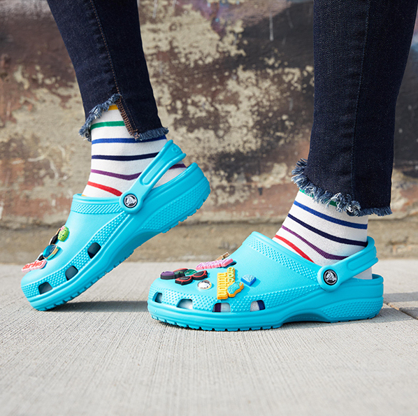 Classic Clog in Ice Blue.