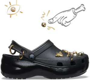 Black Platform Clog with Yang Mi inspired Jibbitz™