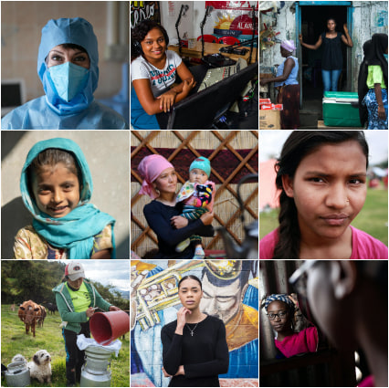 Des femmes du monde entier portant des chaussures Crocs.