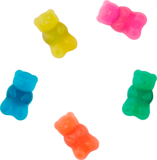 Ensemble de 5 breloques Ours en bonbon