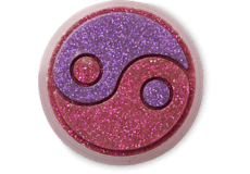 Glitter Pink Yin Yang;