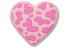 Pink Tonal Print Heart;