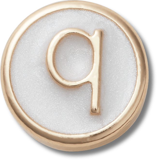 Tiny Pearlized Letter Q