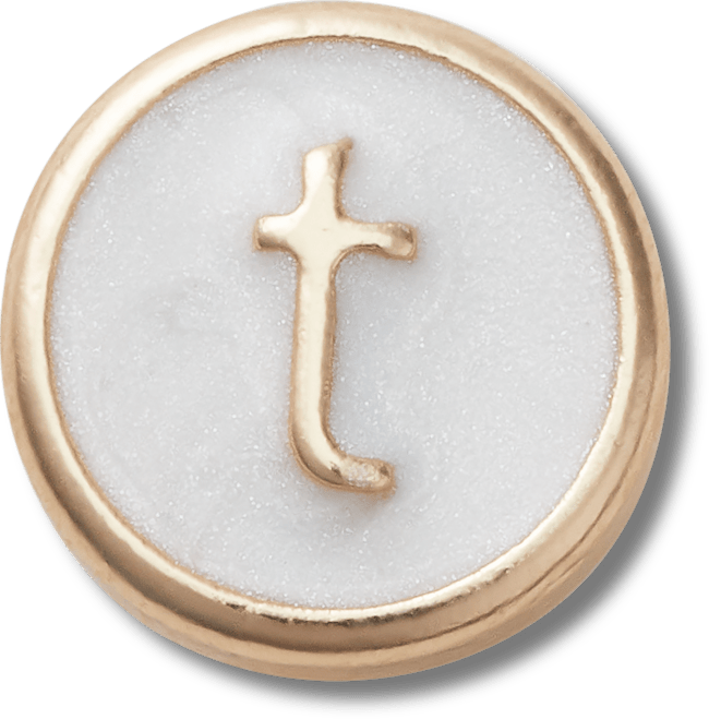 Tiny Pearlized Letter T