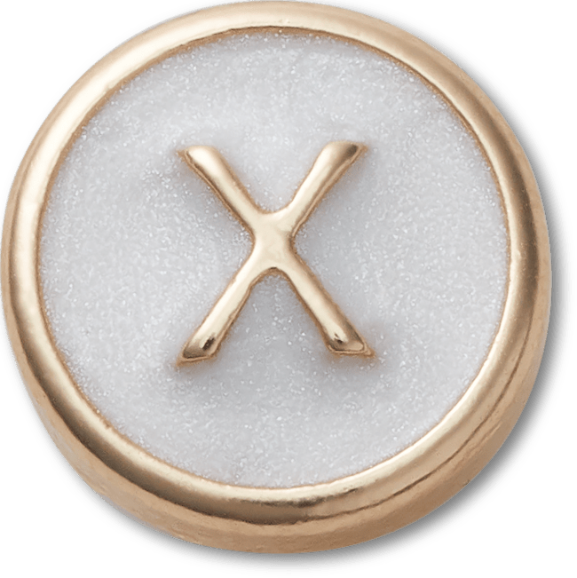 Tiny Pearlized Letter X