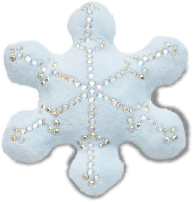Plush Studded Snowflake;