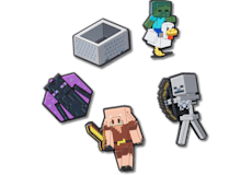 Ensemble de 5 breloques Minecraft;