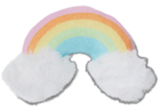 Rainbow with Puffy Clouds;
