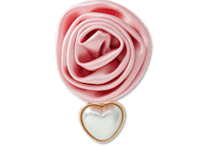 Pink Rose with Pearl Drop;