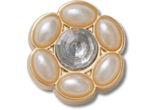 Tiny Silver and Pearl Flower;