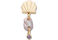 Gold Seashell Dangle;