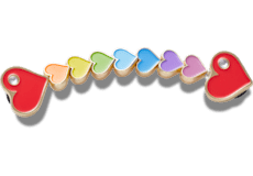 Rainbow Heart Chain;