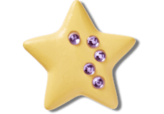 Dreamsicle Sparkly Gem Star;