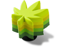 Stacked Hemp Leaf;