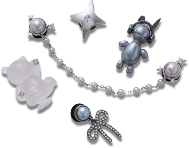 Silver Cute Punk 5 Pack