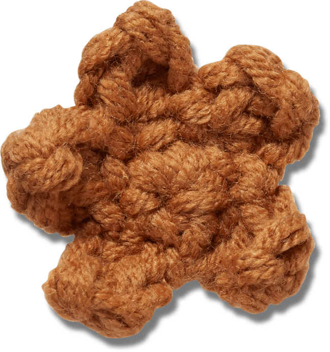 Crafted Crochet Brown Star;