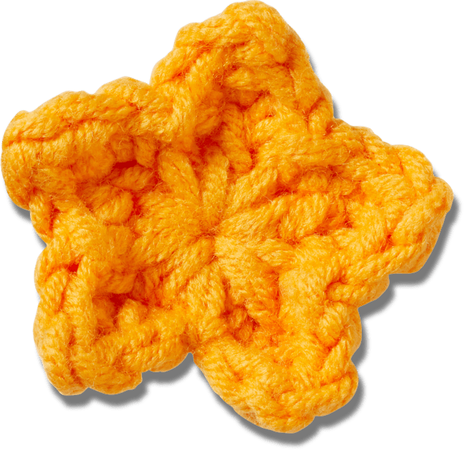 Crafted Crochet Orange Star;