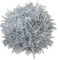 Silver Tinsel Pom