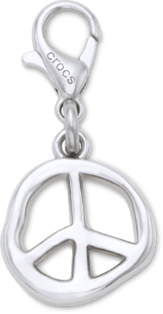 Silver Melted Peace Charm