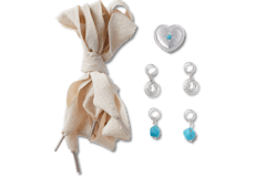 Laces and Silver Turquoise Charm Kit;