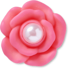 Pink Flower With Pearl Center