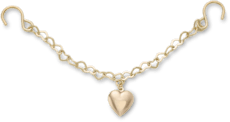 Gold Rivet Chain with Heart