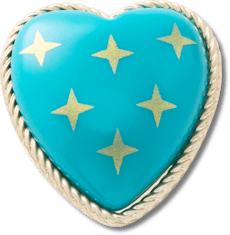 Turquoise and Gold Heart