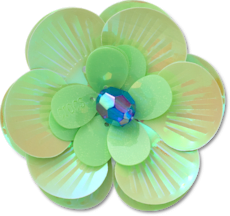 Sequin Green Flower