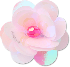 Sequin Pink Flower