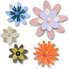 Faux Leathe r Floral 5 Pack