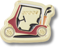 Voiturette de golf or et rouge