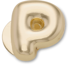 Gold Bubble Letter P