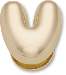 Gold Bubble Letter V