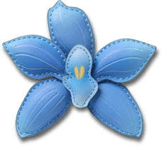 Mega Blue Stitched Flower