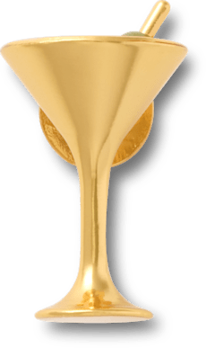 Gold Plated Martini Glass