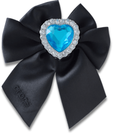 Mega Black Bow with Gems