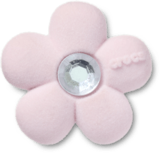 Rhinestone Flocked 5 Petal Flower
