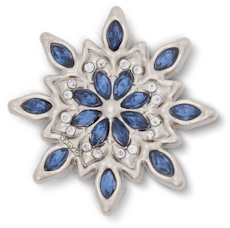 Silver and Blue Gem Snowflake