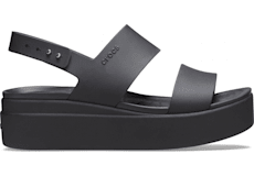 Crocs Women's Black Heeled Sandals Size 9 US Strappy Shoes