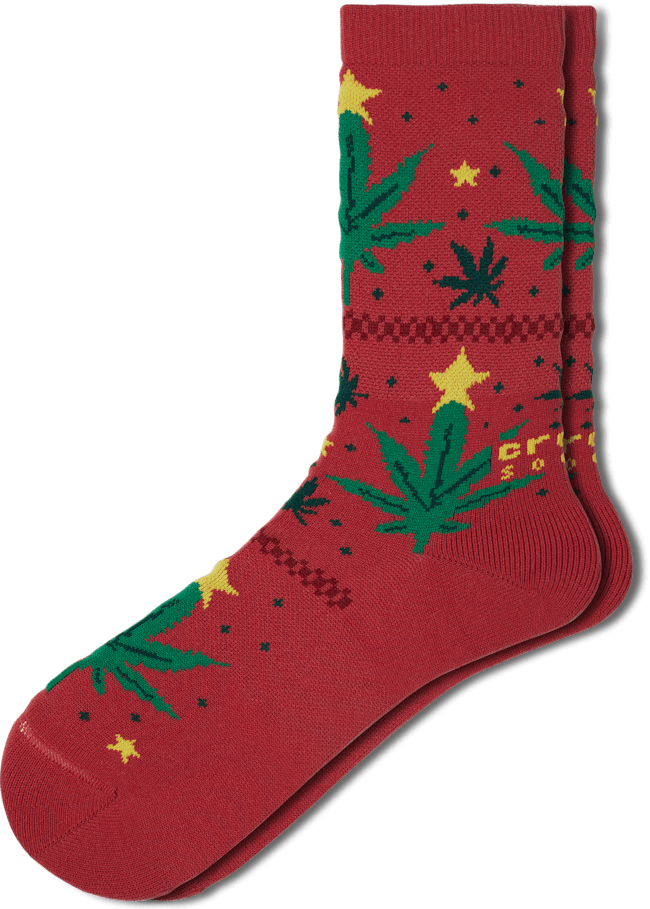CrocsSocks Holiday Hemp Crew Ppr