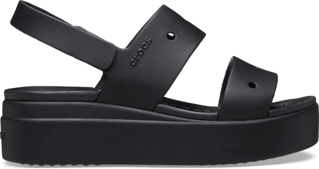Crocs (クロックス) レディース ブルックリン 4u ローウェッジサンダル, ピンクミルク。, 4